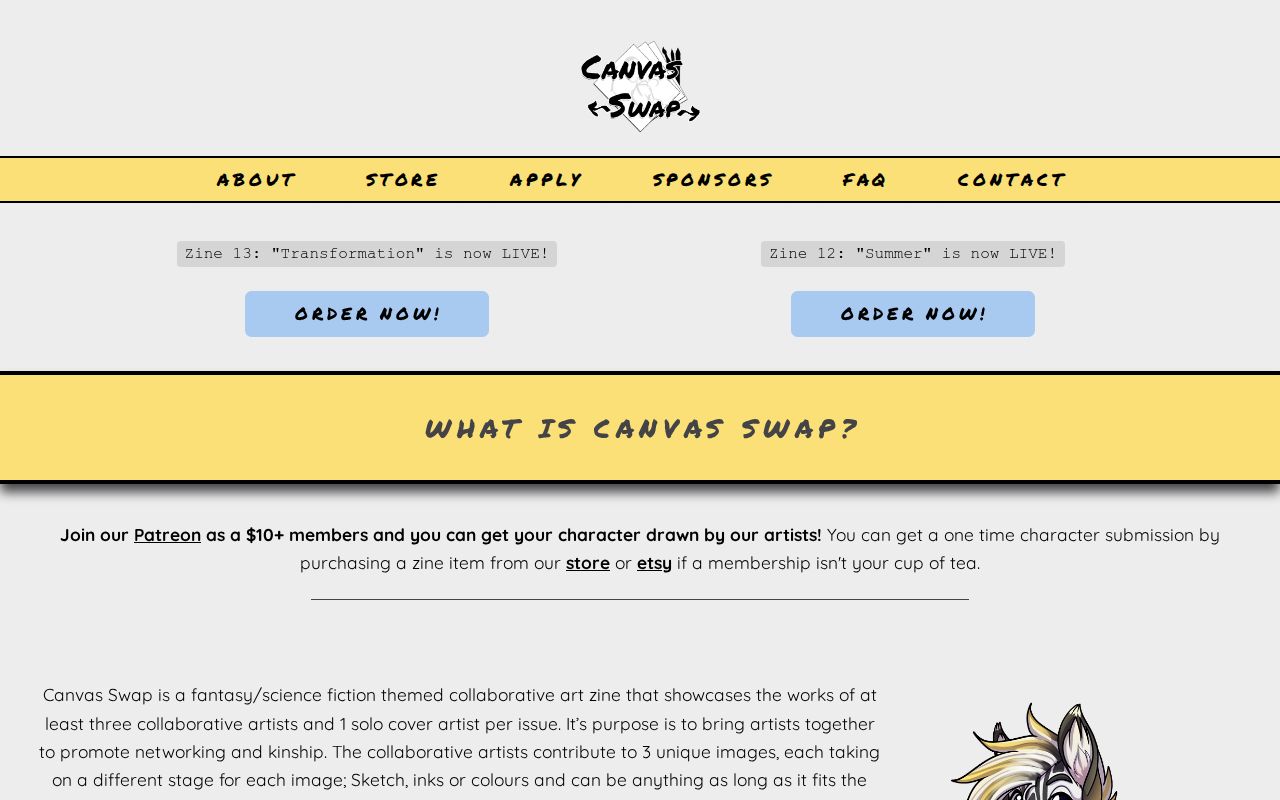 Canvas Swap Zine